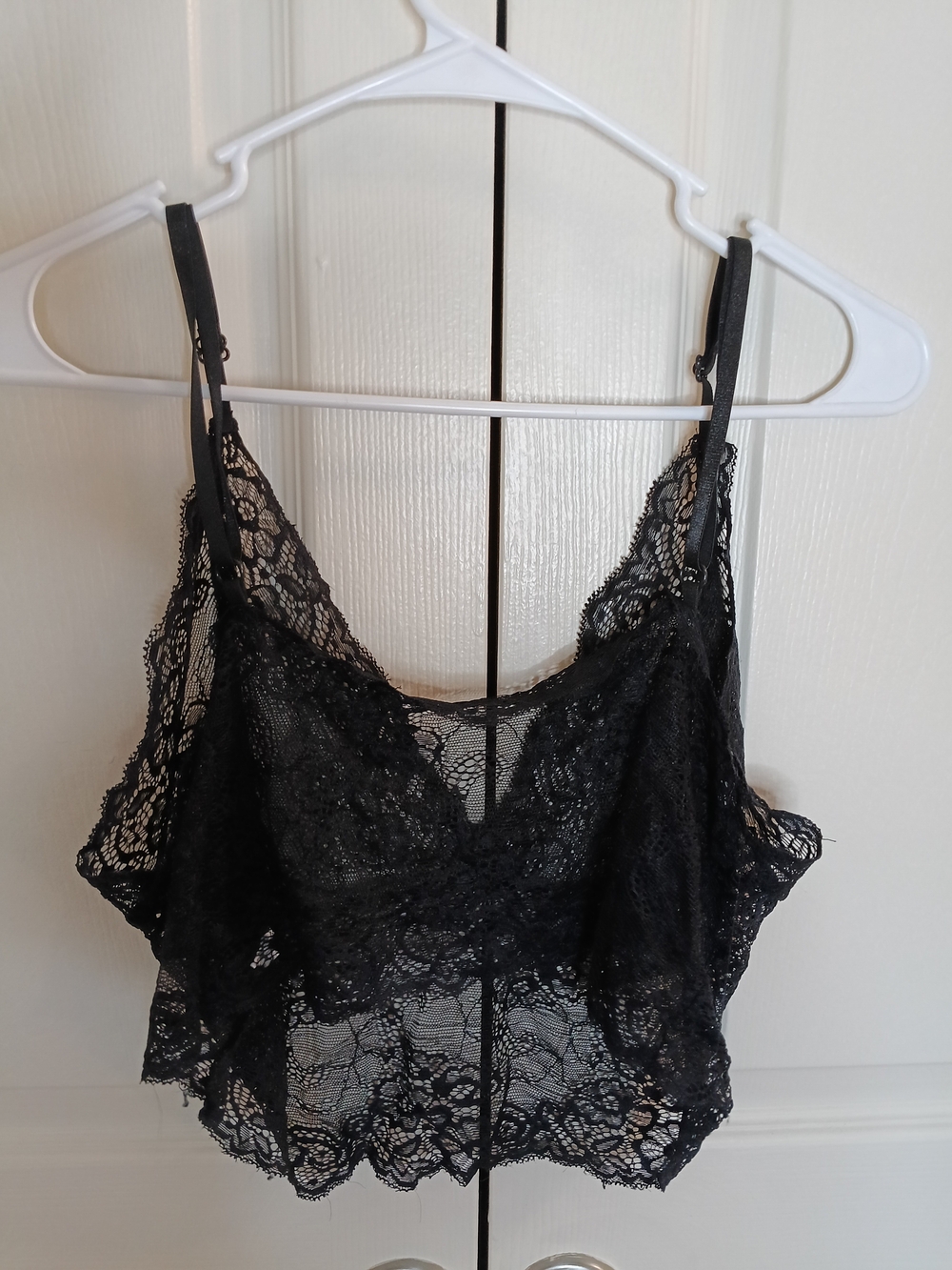 Black Lace V-Neck Camisole Bralette - Women's Intimates - Picture 2 of 5